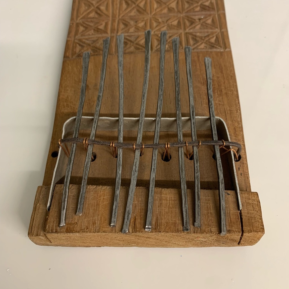 Handcrafted Wooden Kalimba with Silver Tines